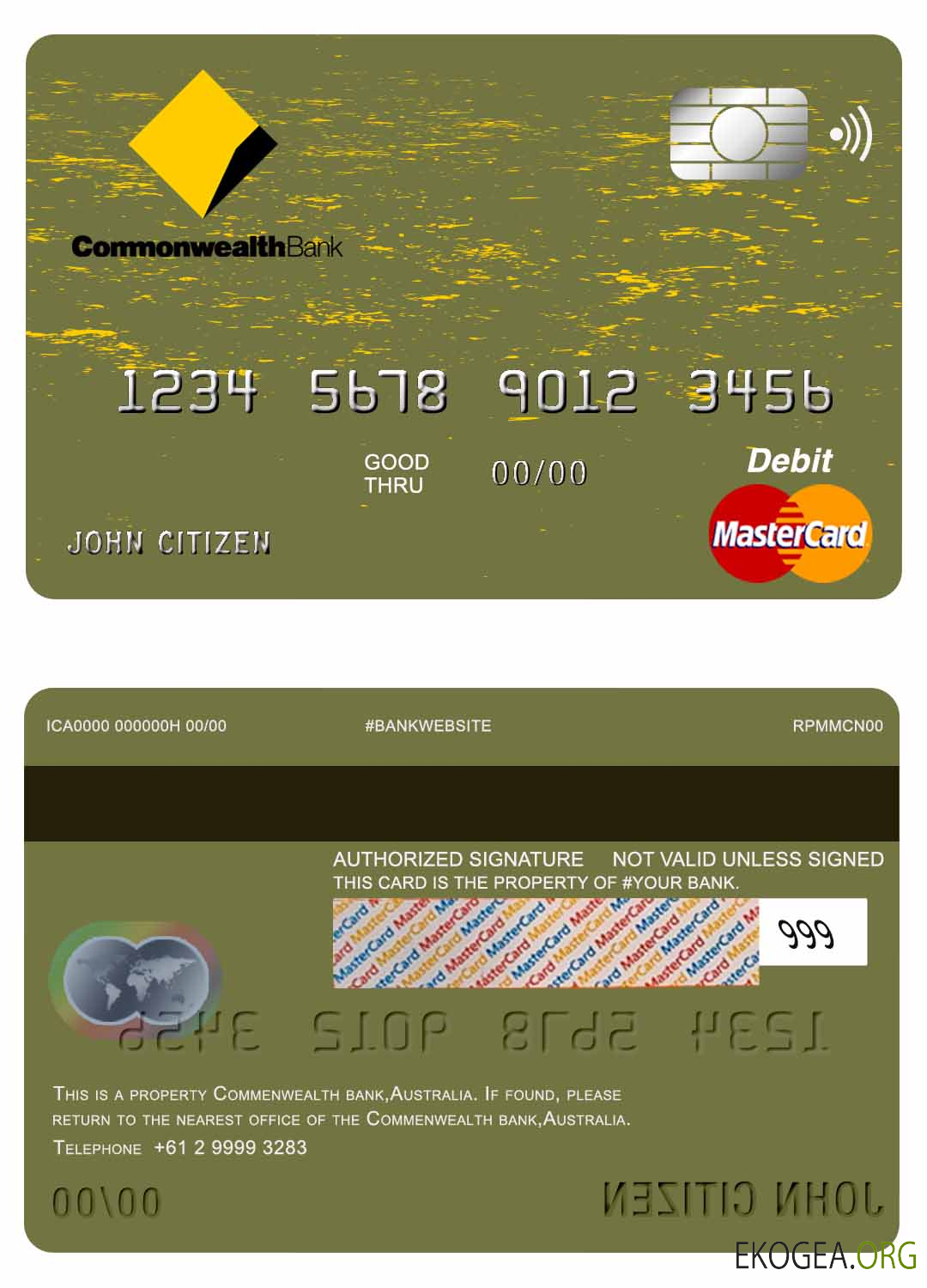 Mastercard de la banque du Commonwealth d'Australie